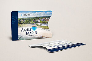 Zimmerkarten-Hüllen „Hotel Aquamarin“