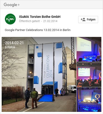 Google Partner Celebrations 13.02.2014 in Berlin
