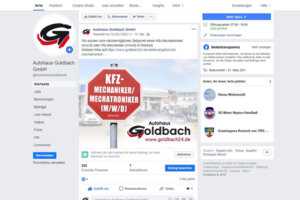 Stellenausschreibung Autohaus Goldbach Facebook