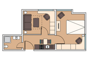 Grundrisszeichnung Appartements