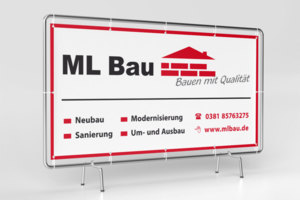 Bauzaun-Banner „ML Bau“