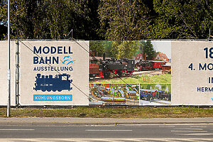 Banner „Modellbahnausstellung“