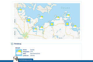 Urlaubswetter auf „ostsee.de“