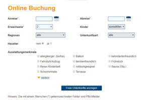 Realtime Online-Buchung