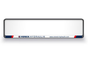 Kennzeichenhalter „Viereck Hydraulik“